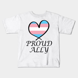 Proud Ally LGBT Gay Pride Month Transgender Flag Kids T-Shirt